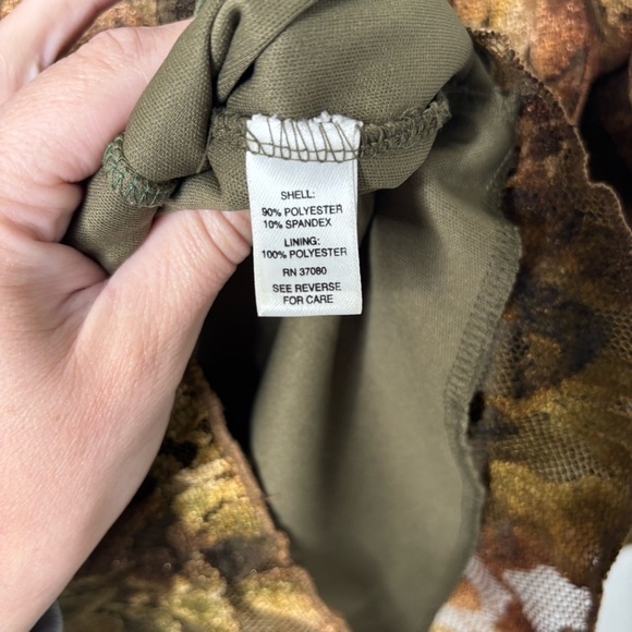 Cato Sheer Floral Lace Mesh Top Women’s S Brown Green Gold Lined Body Fairy Y2K - Picture 7 of 10